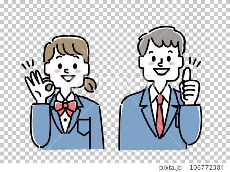 微笑的男女學生的插圖 106772384