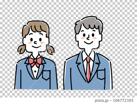 Illustration of male and female students 106772385