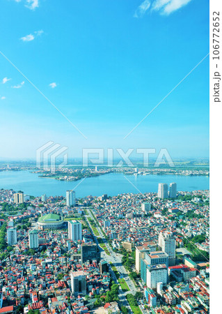 ベトナム 首都ハノイ 青空の展望風景 ベトナム 首都ハノイ 青空の展望風景 106772652