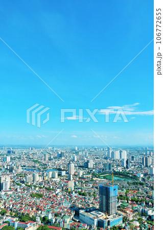 ベトナム 首都ハノイ 青空の展望風景 ベトナム 首都ハノイ 青空の展望風景 106772655