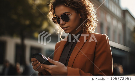 都会の街を歩く30〜40代のビジネスウーマン 106772965