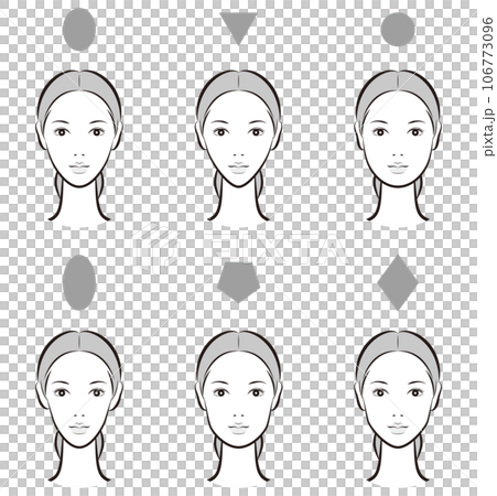 Illustration of female face balance 106773096