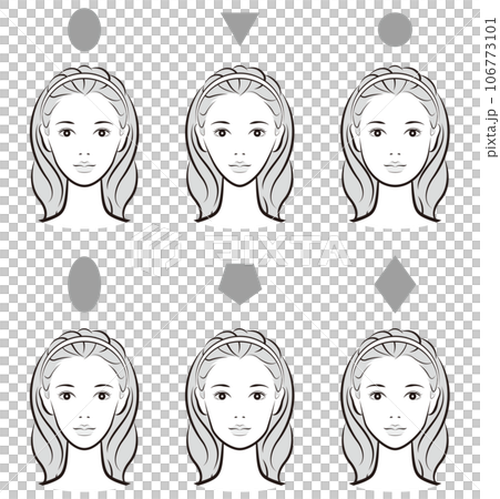 Illustration of female face balance 106773101