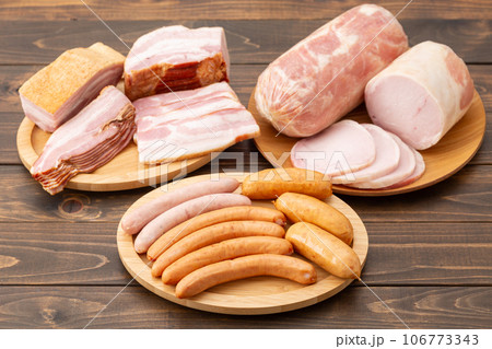 加工肉集合(ハム、ベーコン、ソーセージ) 加工肉集合(ハム、ベーコン、ソーセージ) 106773343