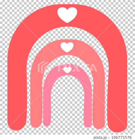 cartoon with rainbow sticker cartoon with rainbow sticker 106773576