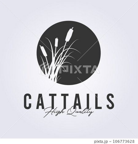 cattails logo vintage icon symbol vector illustration design 106773628