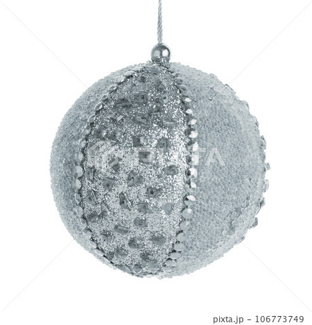 Silver christmas ball Silver christmas ball 106773749