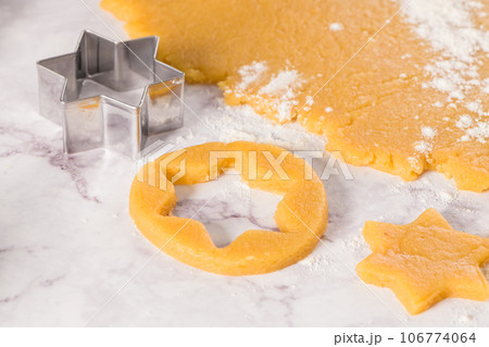 Raw dough for christmas cookies 106774064