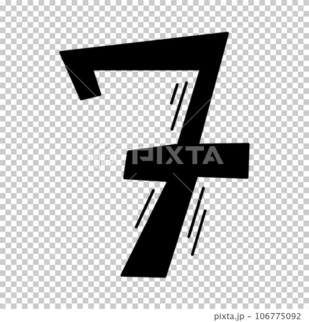 Number 7 font design Number 7 font design 106775092