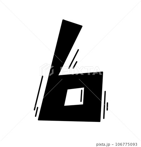Number 6 font design 106775093