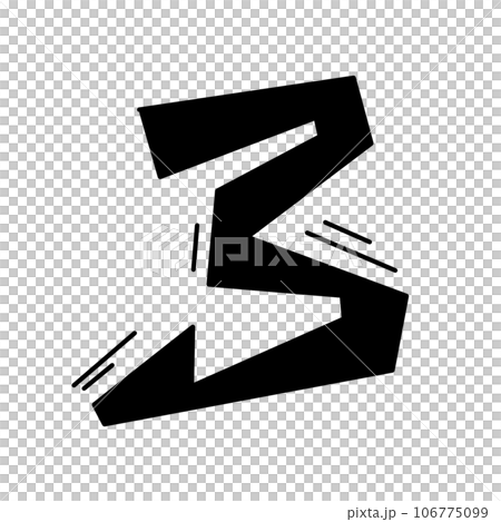 Number 3 font design 106775099