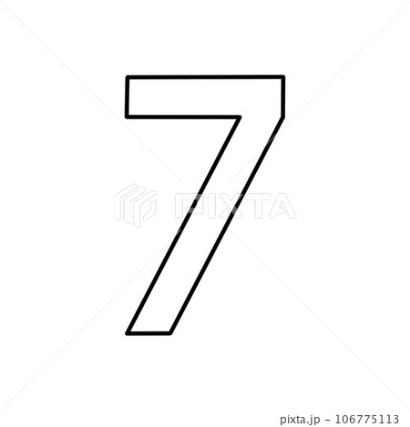 Number 7 font designのイラスト素材 [106775113] - PIXTA