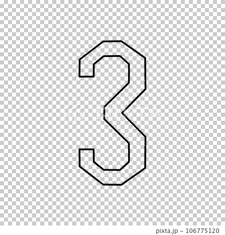 Number 3 font design Number 3 font design 106775120