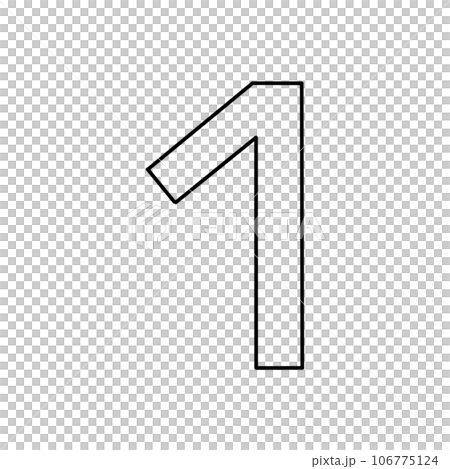 Number 1 font design 106775124