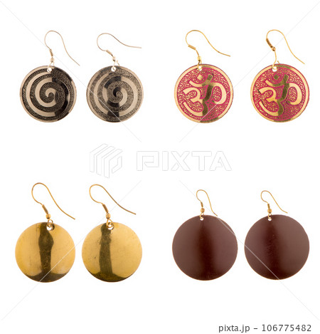 Indian traditional earrings 106775482