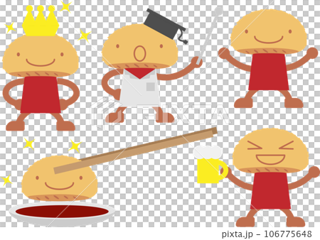 可愛的餃子人物插圖集 106775648