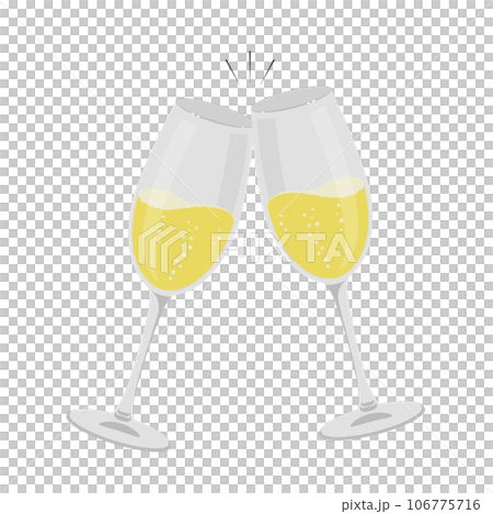 シャンパンで乾杯イラスト シャンパンで乾杯イラスト 106775716
