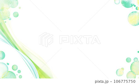 流線とバブルの背景素材 グリーンカラー 流線とバブルの背景素材 グリーンカラー 106775750