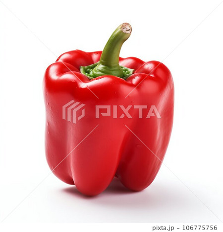 Bright Red Pepper Isolated on White Background. Generative ai 106775756