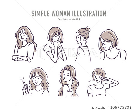 女性のイラスト素材 106775802