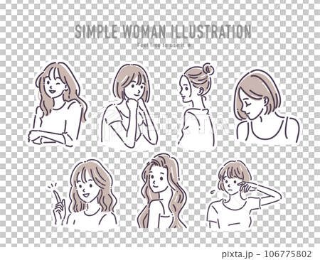 女性のイラスト素材 106775802