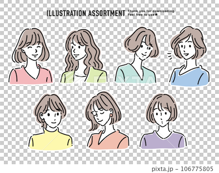 女性のイラスト素材 女性のイラスト素材 106775805