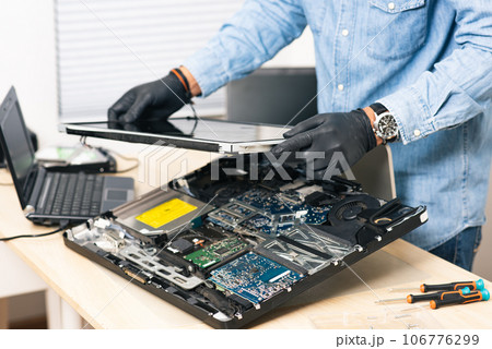 repairing the broken computer repairing the broken computer 106776299