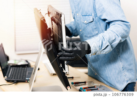 repairing the broken computer 106776309