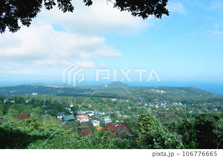 伊豆高原の山から見る町の風景 伊豆高原の山から見る町の風景 106776665