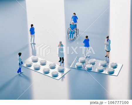 錠剤と医療スタッフ 錠剤と医療スタッフ 106777100