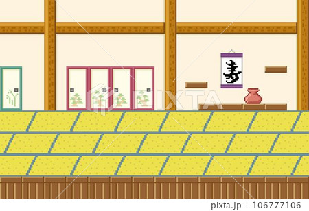 ゲーム風ドット絵　時代劇　和室 106777106