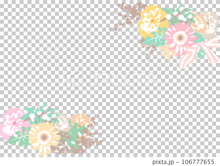 Flower frame frame decorative frame pastel 106777655