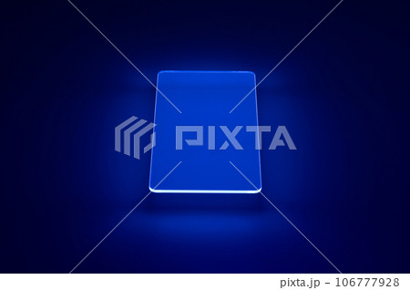 青いフレーム・発光 106777928