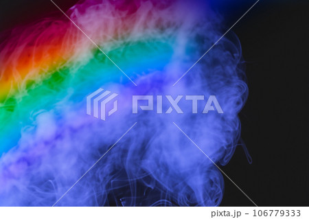 レインボーカラーにスモーク背景素材 (AI生成素材) レインボーカラーにスモーク背景素材 (AI生成素材) 106779333