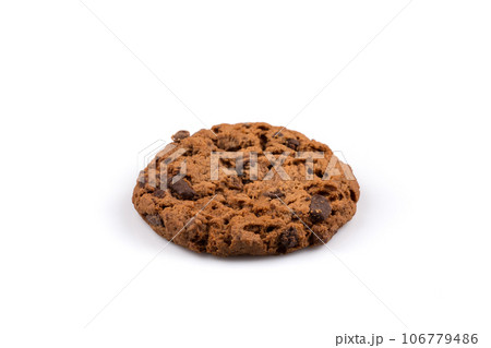 Chocolate chip cookie isolated on white 106779486