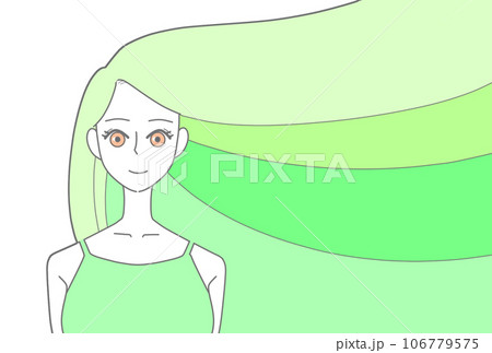 ロングヘアの女性 ロングヘアの女性 106779575