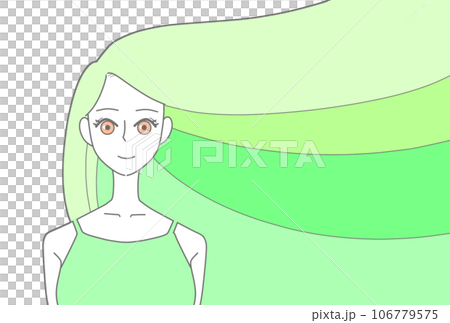 ロングヘアの女性 ロングヘアの女性 106779575