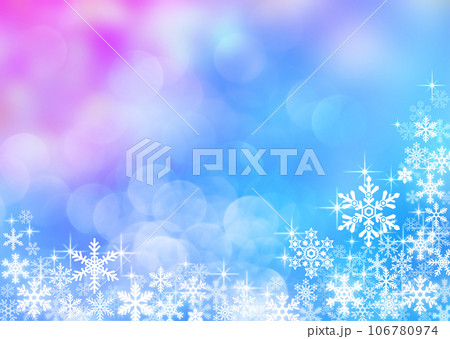 雪の結晶背景イラスト 106780974