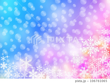 雪の結晶背景イラスト 雪の結晶背景イラスト 106781065