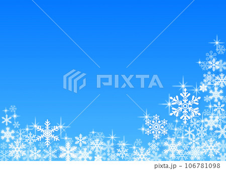 雪の結晶背景イラスト 雪の結晶背景イラスト 106781098