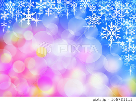 雪の結晶背景イラスト 雪の結晶背景イラスト 106781113