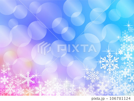 雪の結晶背景イラスト 106781124