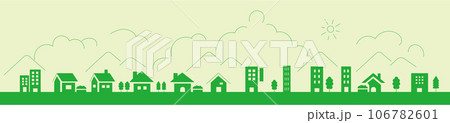 cityscape Landscape vector line illustration 106782601
