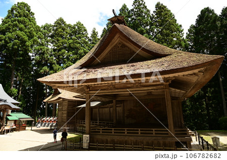 夏の世界遺産関山中尊寺 白山神社 夏の世界遺産関山中尊寺 白山神社 106782682