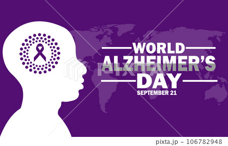 Vector illustration of a background for World Alzheimer's Day 106782948