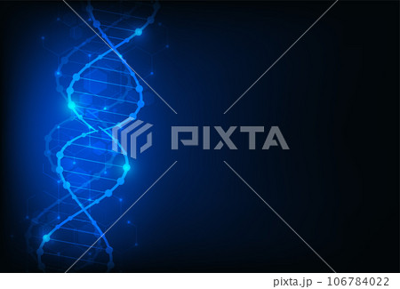 Science template, wallpaper or banner with a DNA molecules. Science template, wallpaper or banner with a DNA molecules. 106784022