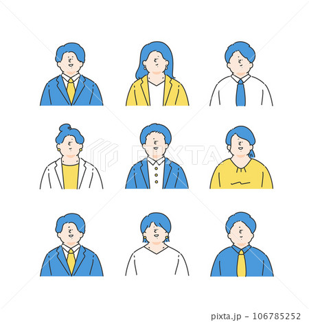 ビジネスパーソンのイラストセット 106785252
