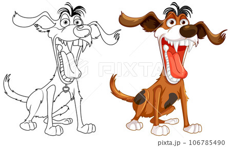 Crazy Dog Open Mouth 106785490