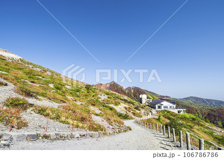 那須岳（茶臼岳）　那須ロープウェイ山頂駅周辺の風景【栃木県・那須塩原市】 106786786