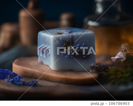 清涼感のある手作り石鹸【AI生成画像】 106786903